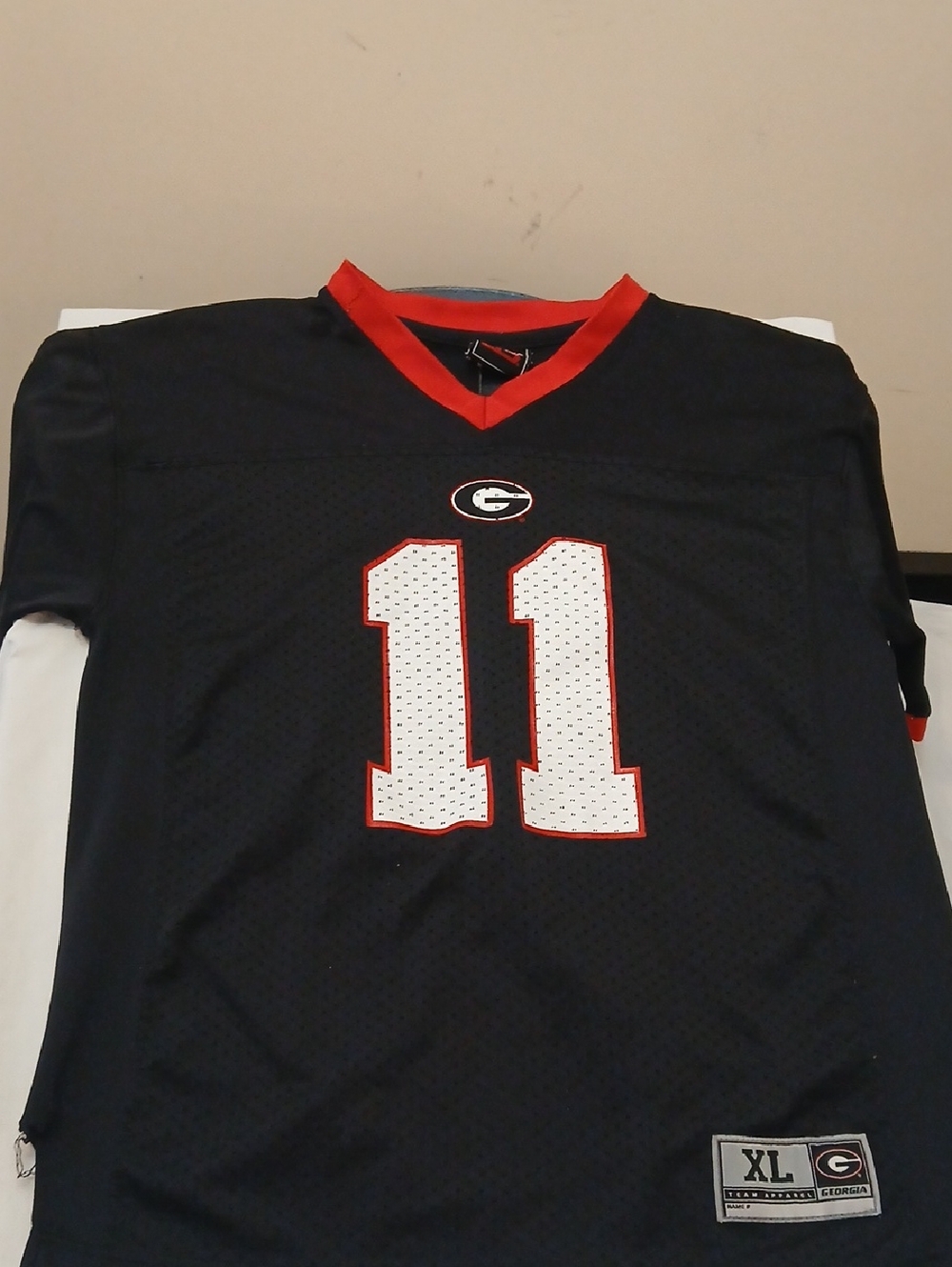 Georgia Bulldogs Youth Black #11 Football Jersey